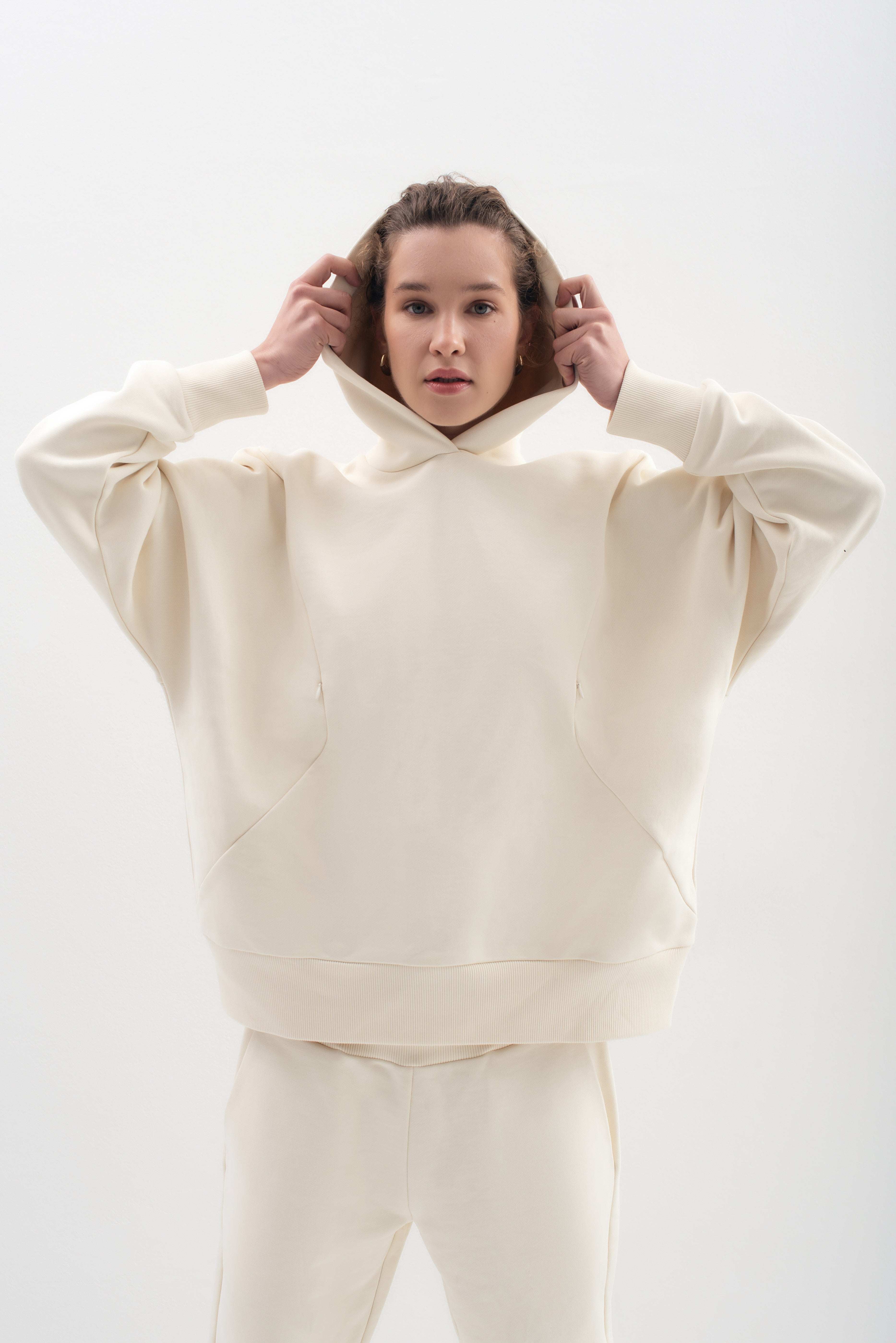 The Optimal Set in Sun Sparkle nursing clothes hoodie front